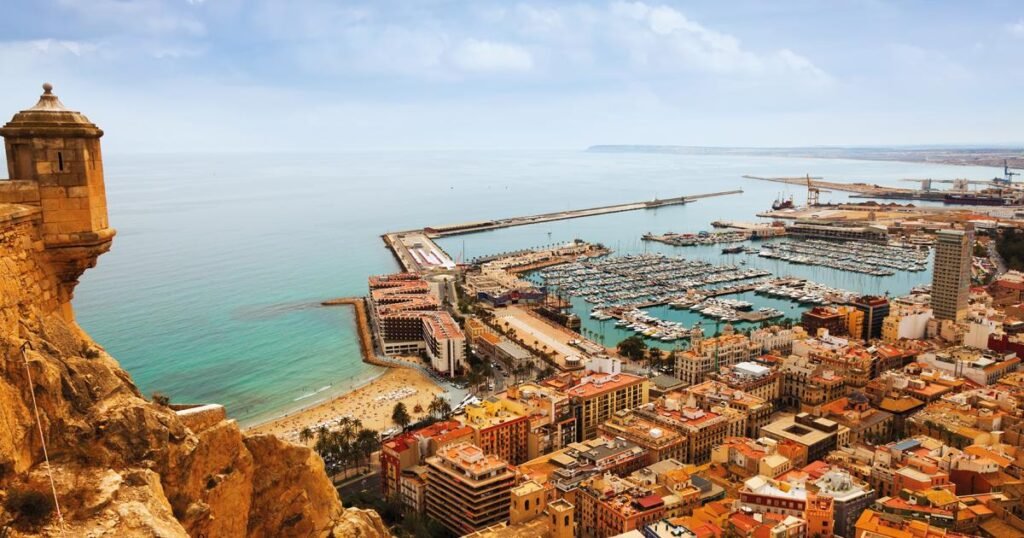 foreign buyers in Spain 2025 — Alicante aerial view marina and coastline