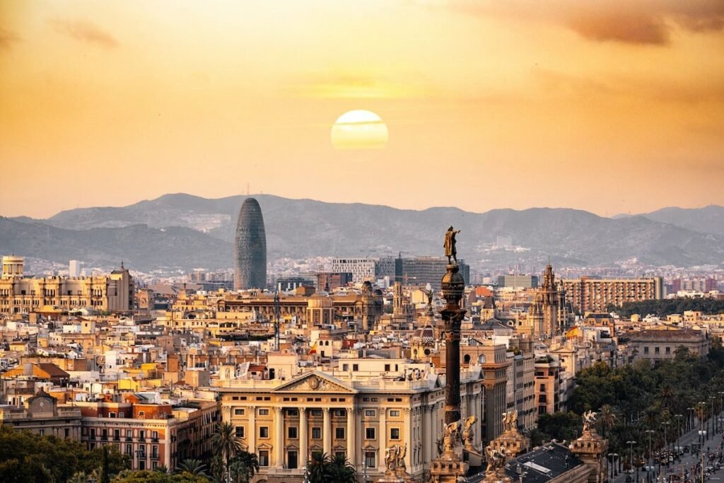 EU Blue Card Spain 2026 skyline view representing relocation for skilled professionals